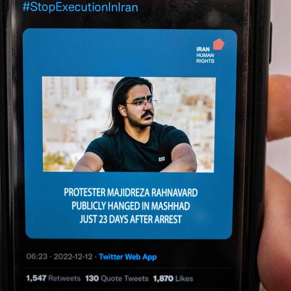 Madschid-Resa Rahnavard wurde vom iranischen Regime am Montagmorgen ermordet.