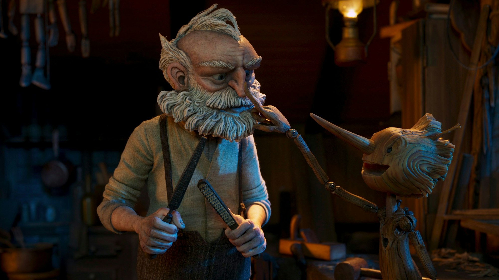 Ein Ausschnitt aus dem neuen Pinocchio-Film von Guillermo Del Toro.