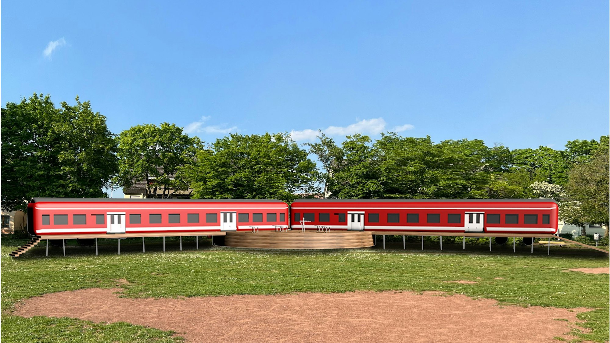 Für die Jugendarbeit in Siegburg-Brückberg sollen ausrangierte Eisenbahnwaggons aufgestellt werden