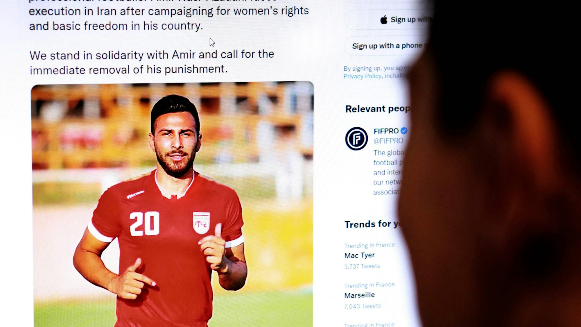 Der Tweet der internationalen Spielergewerkschaft FIFPro.