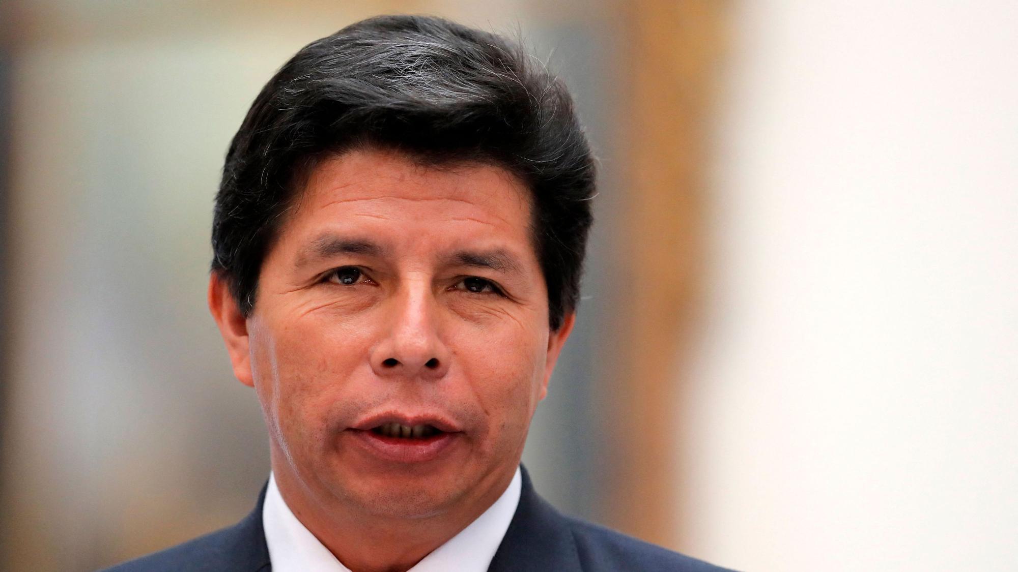 Perus Ex-Präsident Pedro Castillo wird Rebellion vorgeworfen.
