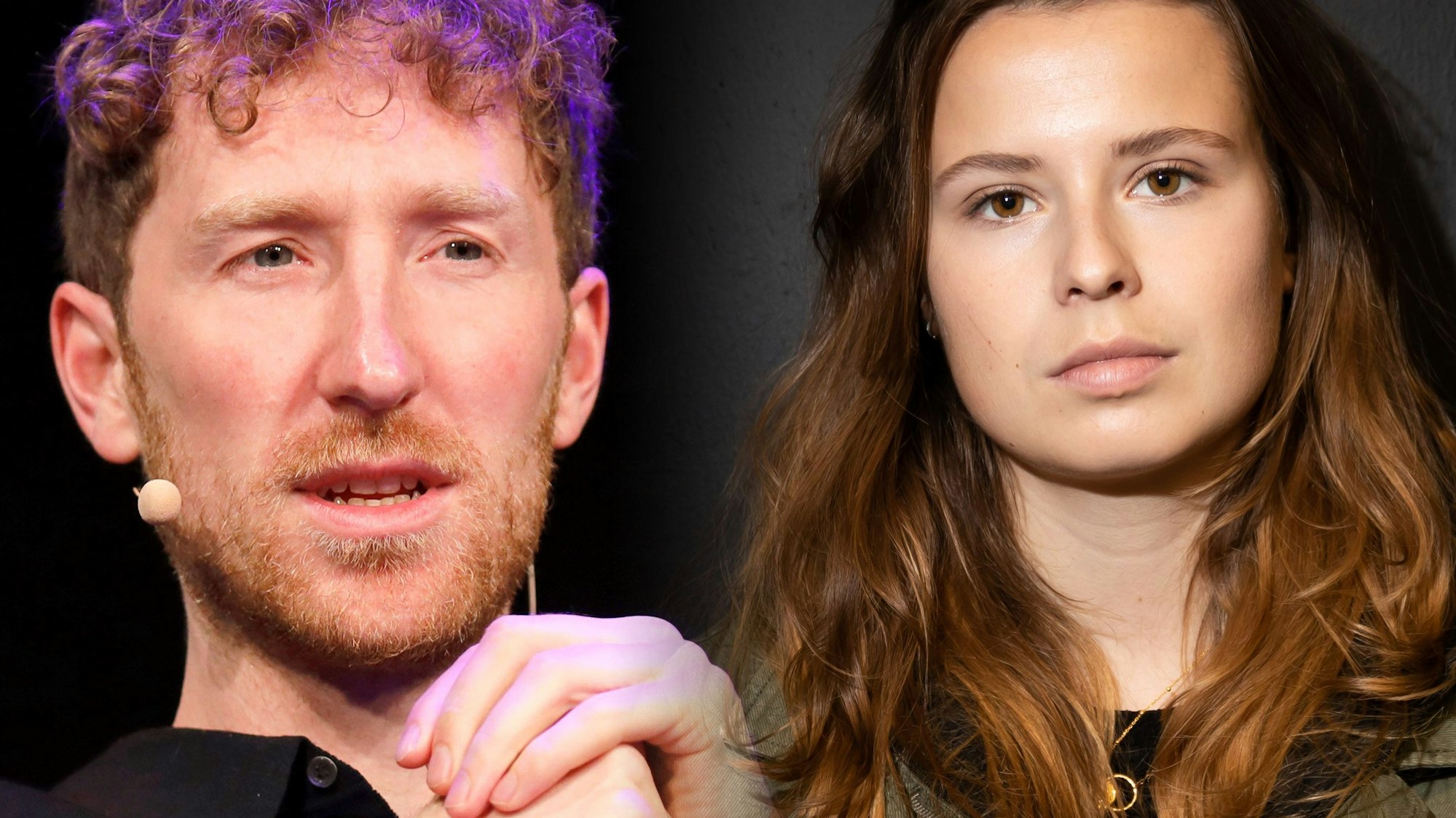 Bilder-Kombination: Louis Klamroth und Luisa Neubauer blicken in die Kamera