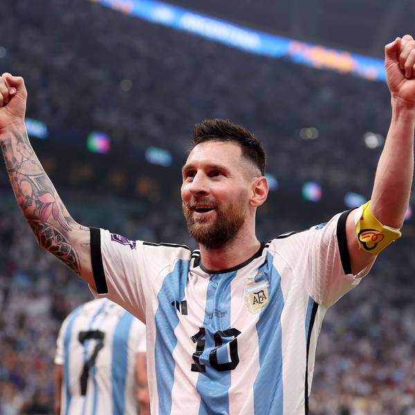 Lionel Messi jubelt beim WM-Halbfinale