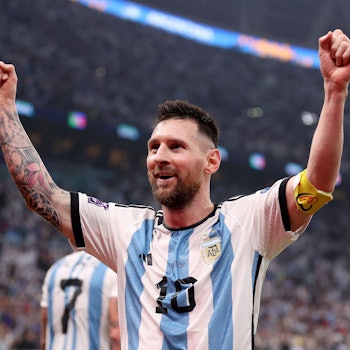 Lionel Messi jubelt beim WM-Halbfinale
