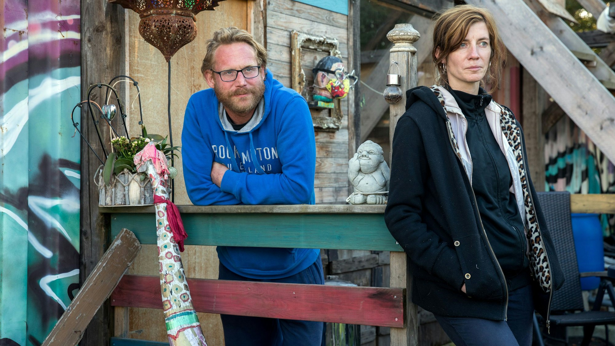 Die Betreiber/ Veranstalter der Open-Air-Location "Südbrücke", Boris Witschke und Linda Schulze.