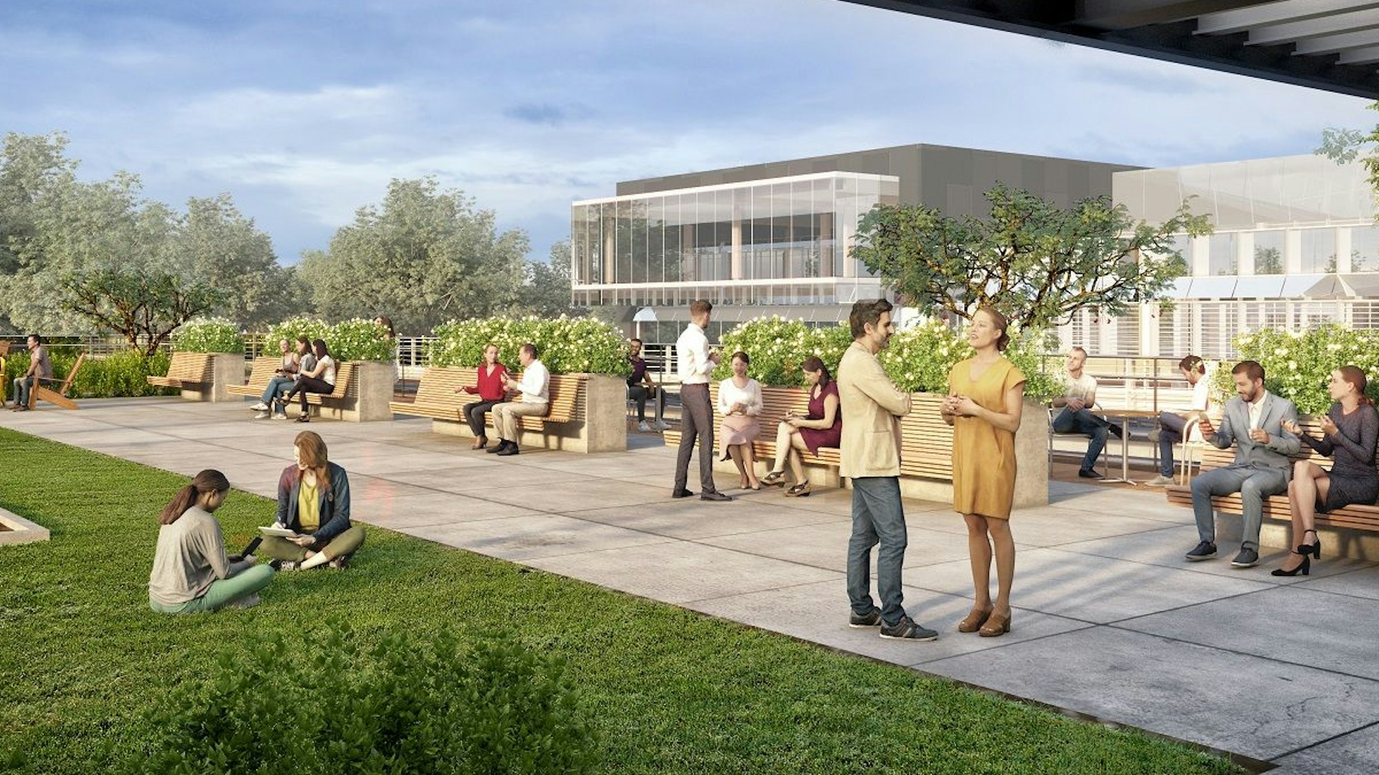 Shell plant einen "Energie Campus" für Forschung und Lehre in Wesseling. So könnten Teile des Campus in Zukunft aussehen.