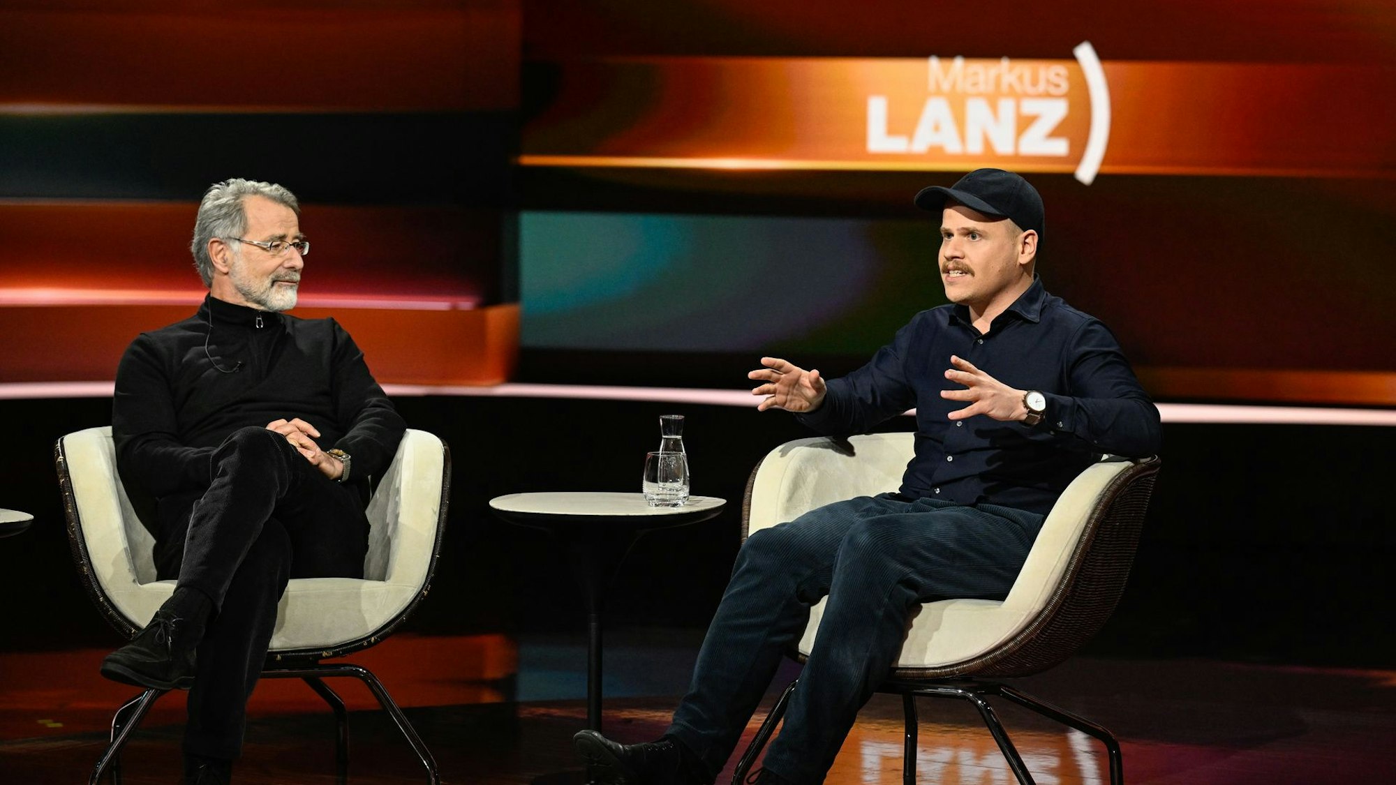 Wolfgang Merkel (l.) und Tobias Ginsburg bei Markus Lanz