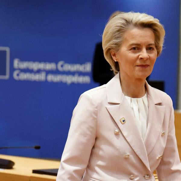 Ursula von der Leyen, trifft zum Gipfel des Europäischen Rates in Brüssel ein.