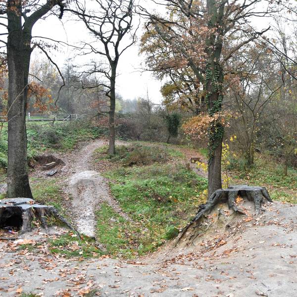 Im Bombenloch in der Kaninhütte haben Mountainbiker unter anderem eine Buckelpiste und Rampen gebaut.
