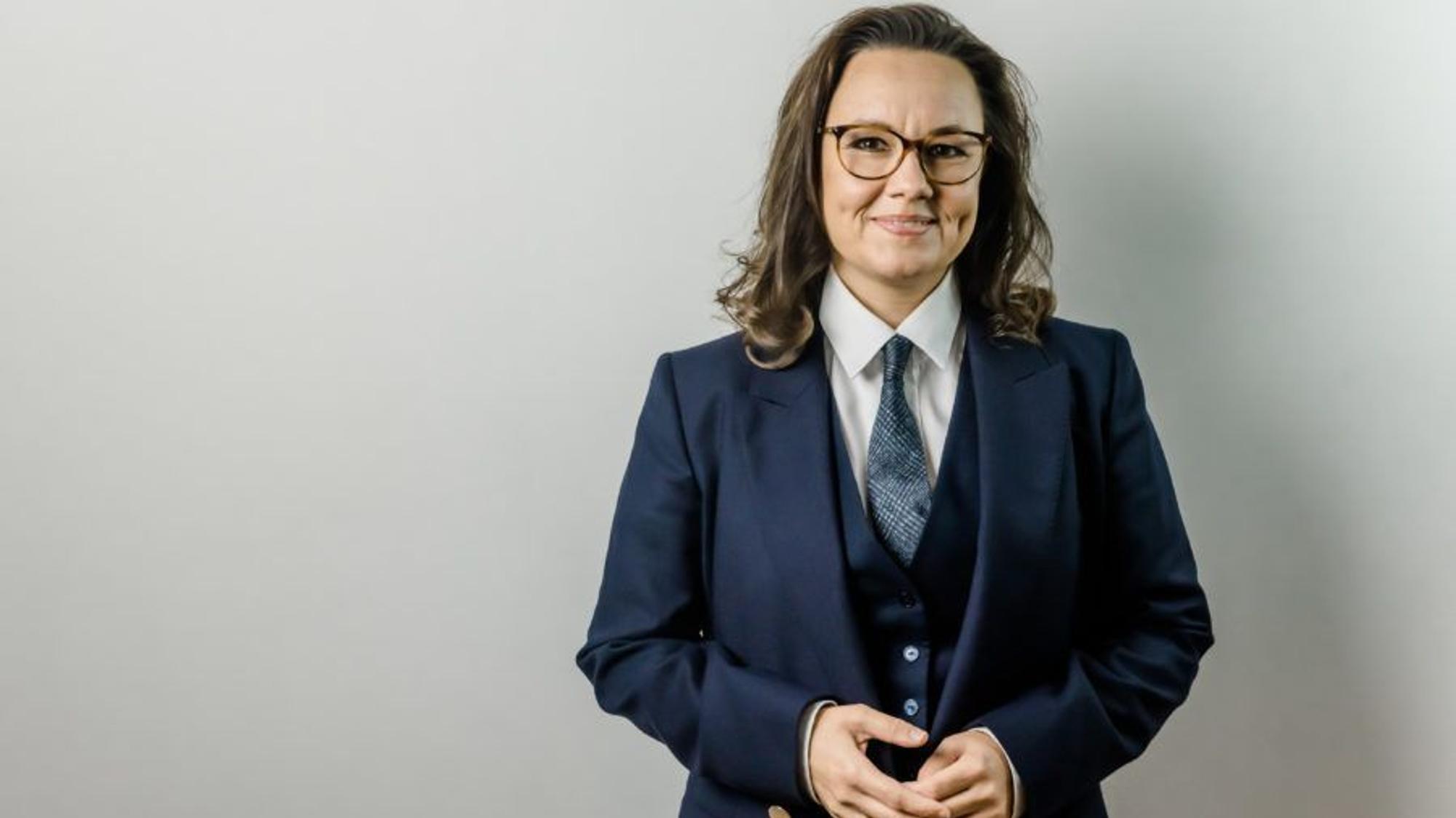 Michelle Müntefering bei einem Foto-Shooting.