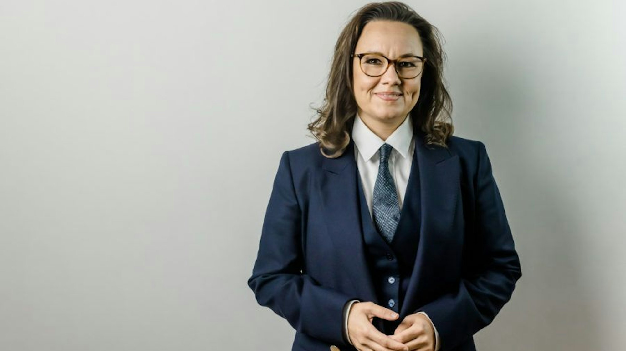 Michelle Müntefering bei einem Foto-Shooting.