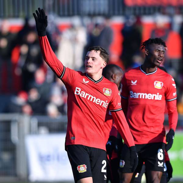 Torjubel zum 2:0 durch Florian Wirtz Leverkusen