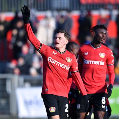 Torjubel zum 2:0 durch Florian Wirtz  Leverkusen