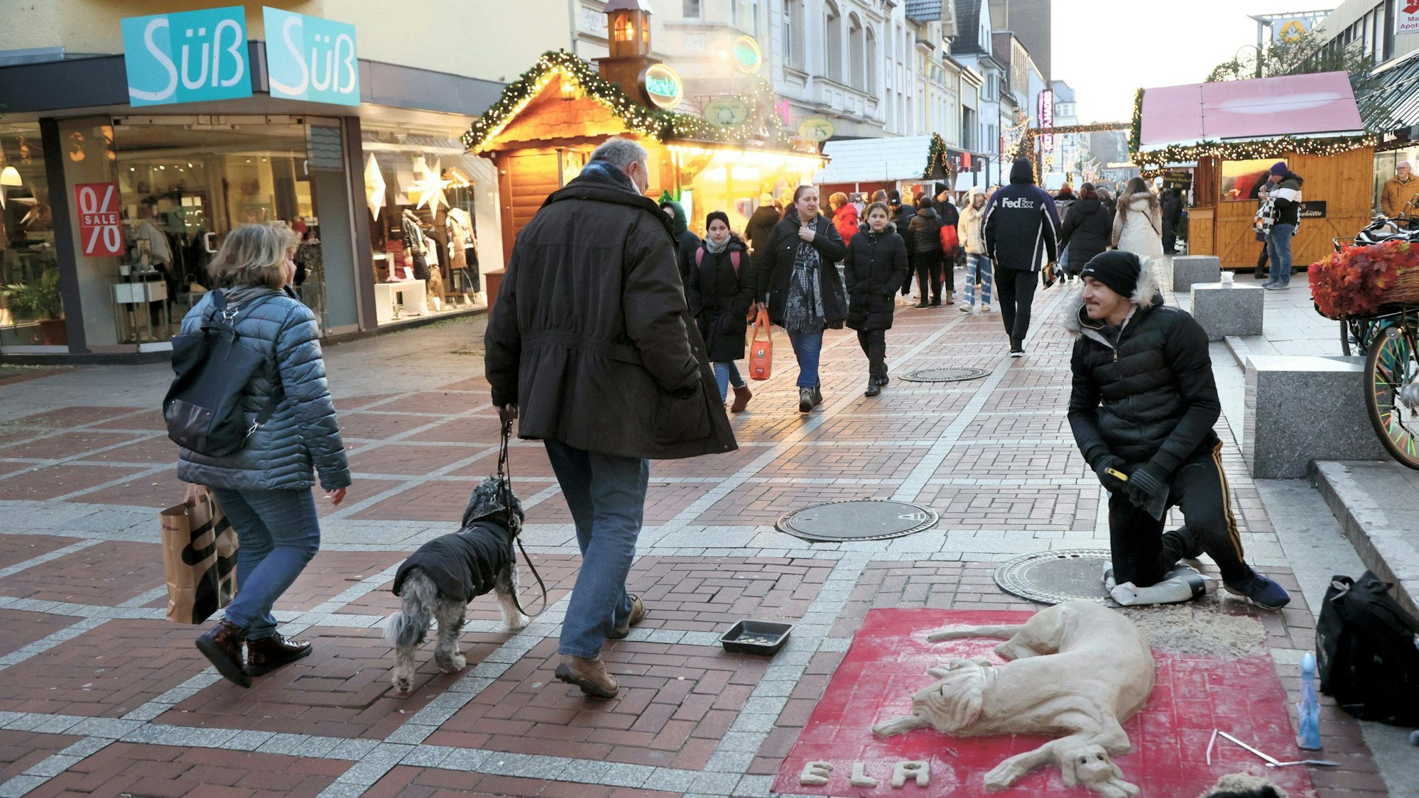 Leverkusen Einkaufssamstag, Blick in die Fußgängerzone