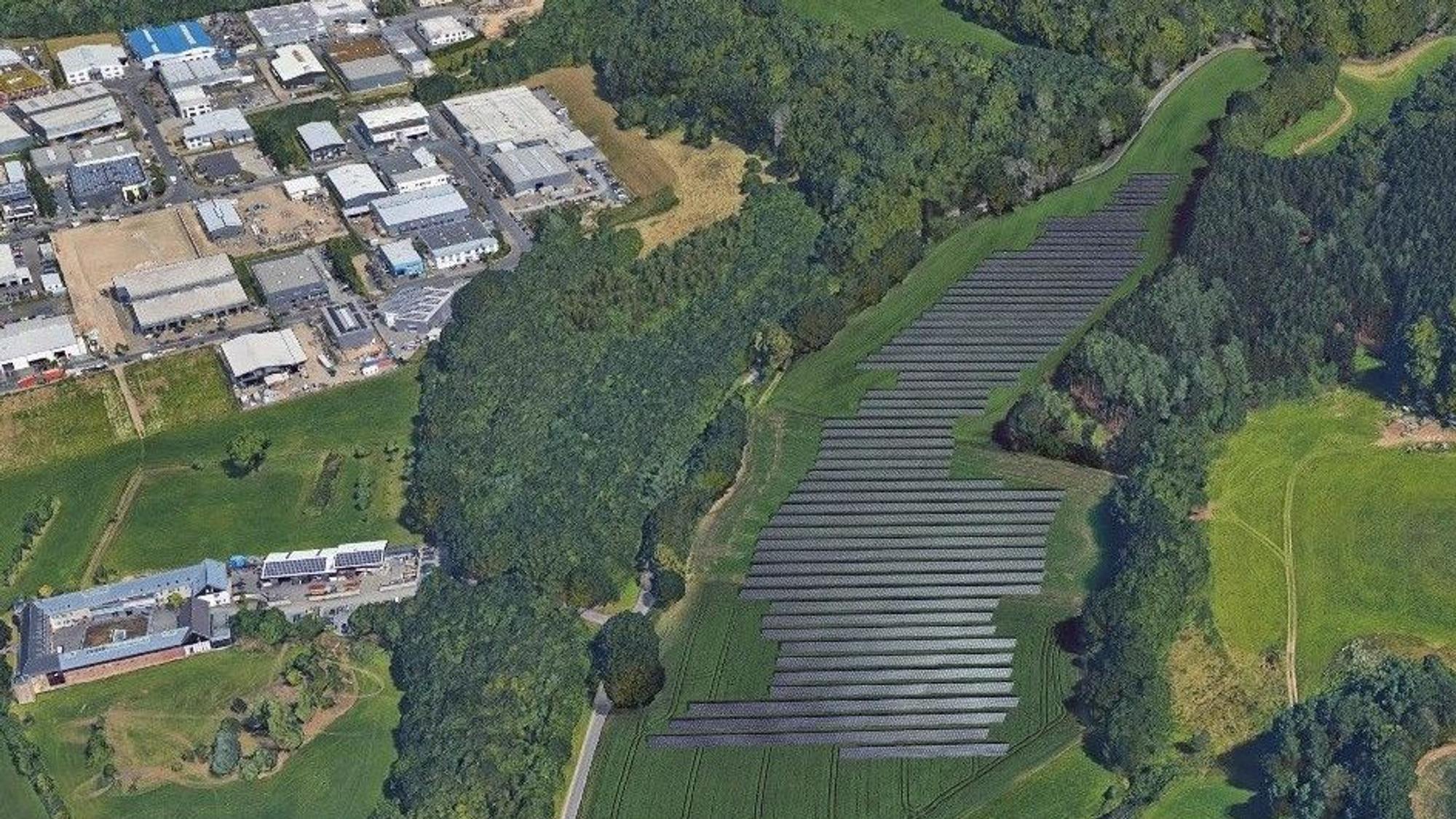 Photovoltaik-Module auf einer landwirtschaftlichen Fläche