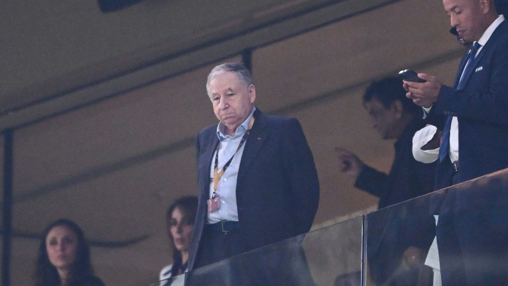 Formel-1-Legende Jean Todt während des WM-Finalspiels im Lusail Stadium.