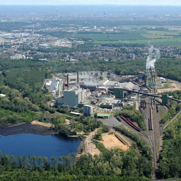 Brikettfabrik Wachtberg mit Anbindung zu Kohlebahn, Luftbild