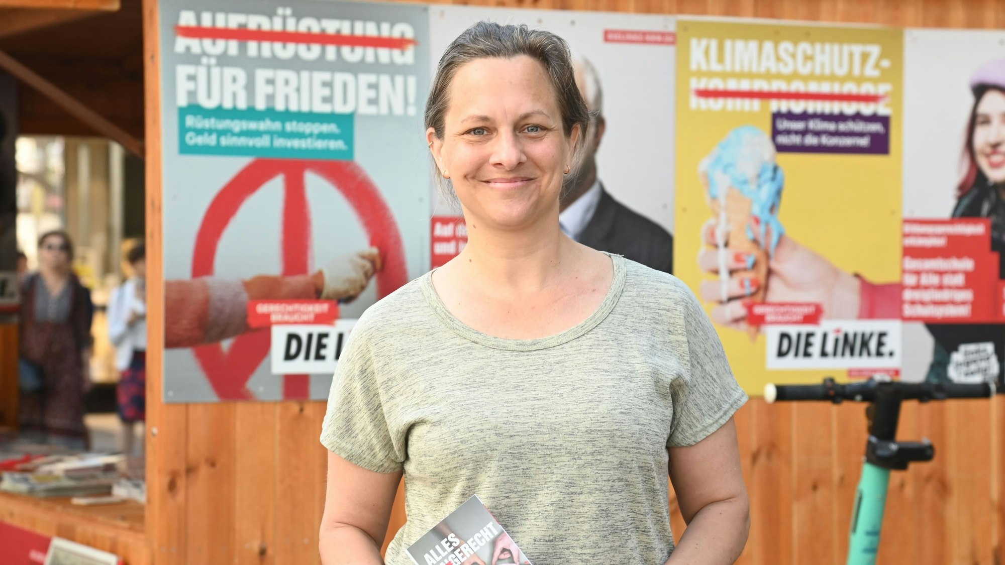 Nicolin Gabrysch während einer Wahlkampfveranstaltung zur Landtagswahl 2022.