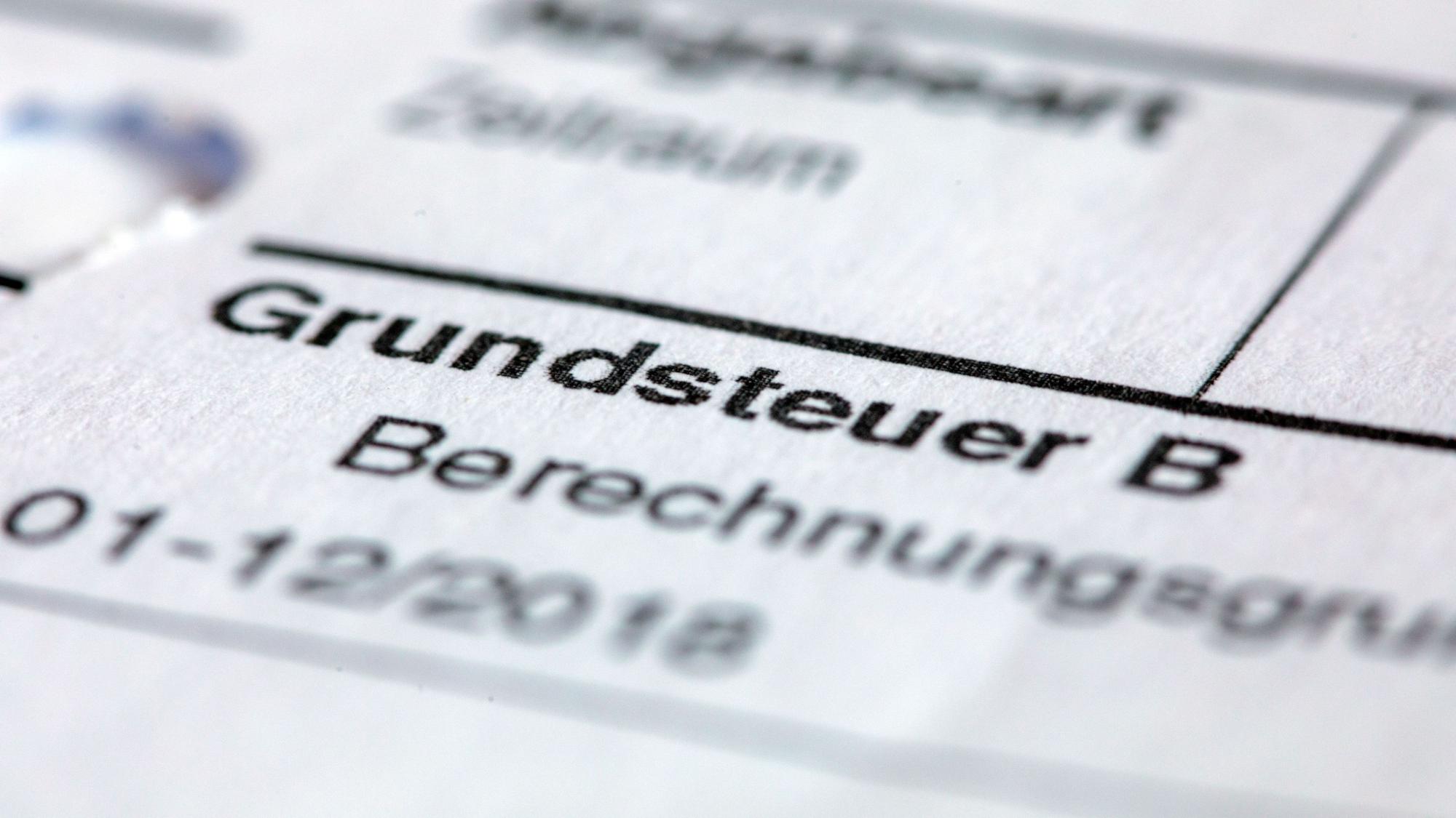 Ein Bogen für die Grundsteuer B.