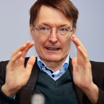 SPD-Politiker Karl Lauterbach (Bundesgesundheitsminister) in der Redaktion des „Kölner Stadt-Anzeiger“.