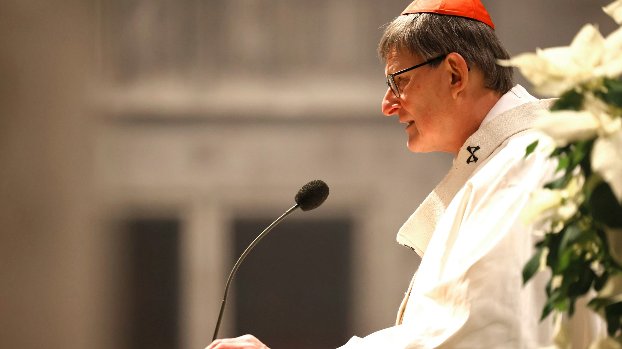 Kardinal Rainer Maria Woelki zelebriert im Kölner Dom das weihnachtliche Pontifikalamt am 1. Weihnachtstag.