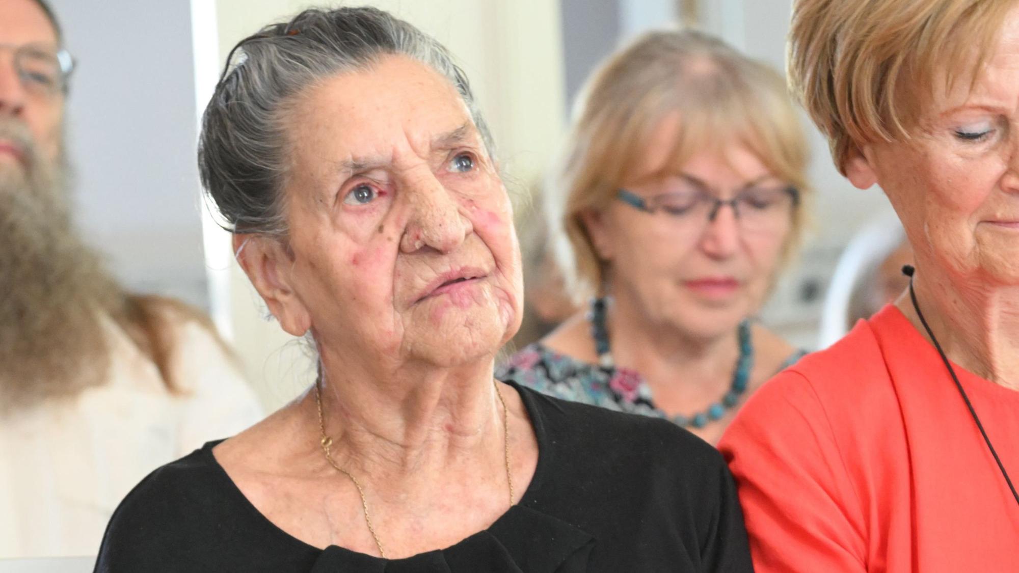 Philomena Franz bei der Feier zu ihrem 100. Geburtstag im Juni 2022.