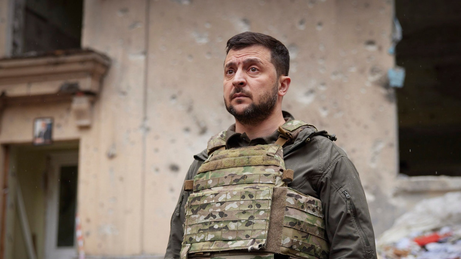 Wolodymyr Selenskyj, Präsident der Ukraine, bei einem Besuch in Charkiw.