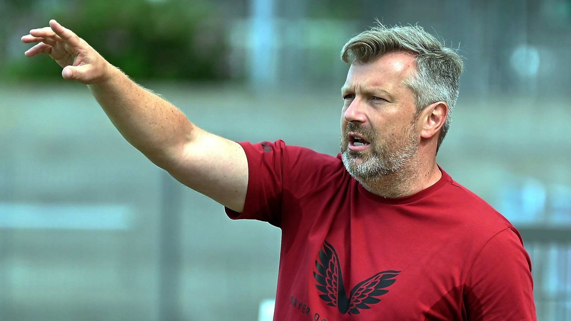 06.08.2022,Fussball-U19-Bayer-KAS Eupen
TR: Sven Hübscher (Bayer)
Foto: Uli Herhaus