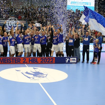Handball 2. Bundesliga, letzter Spieltag, Schwalbe Arena, Verabschiedung.