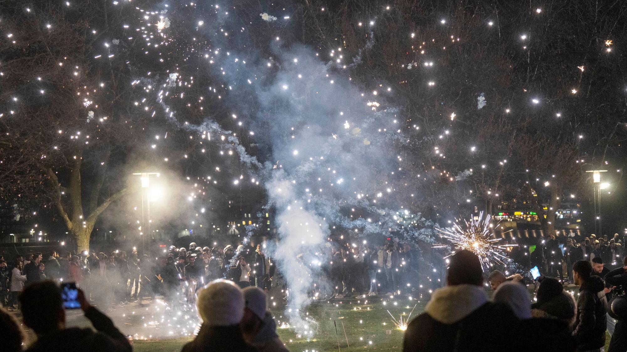 Silvester in der Kölner Innenstadt.