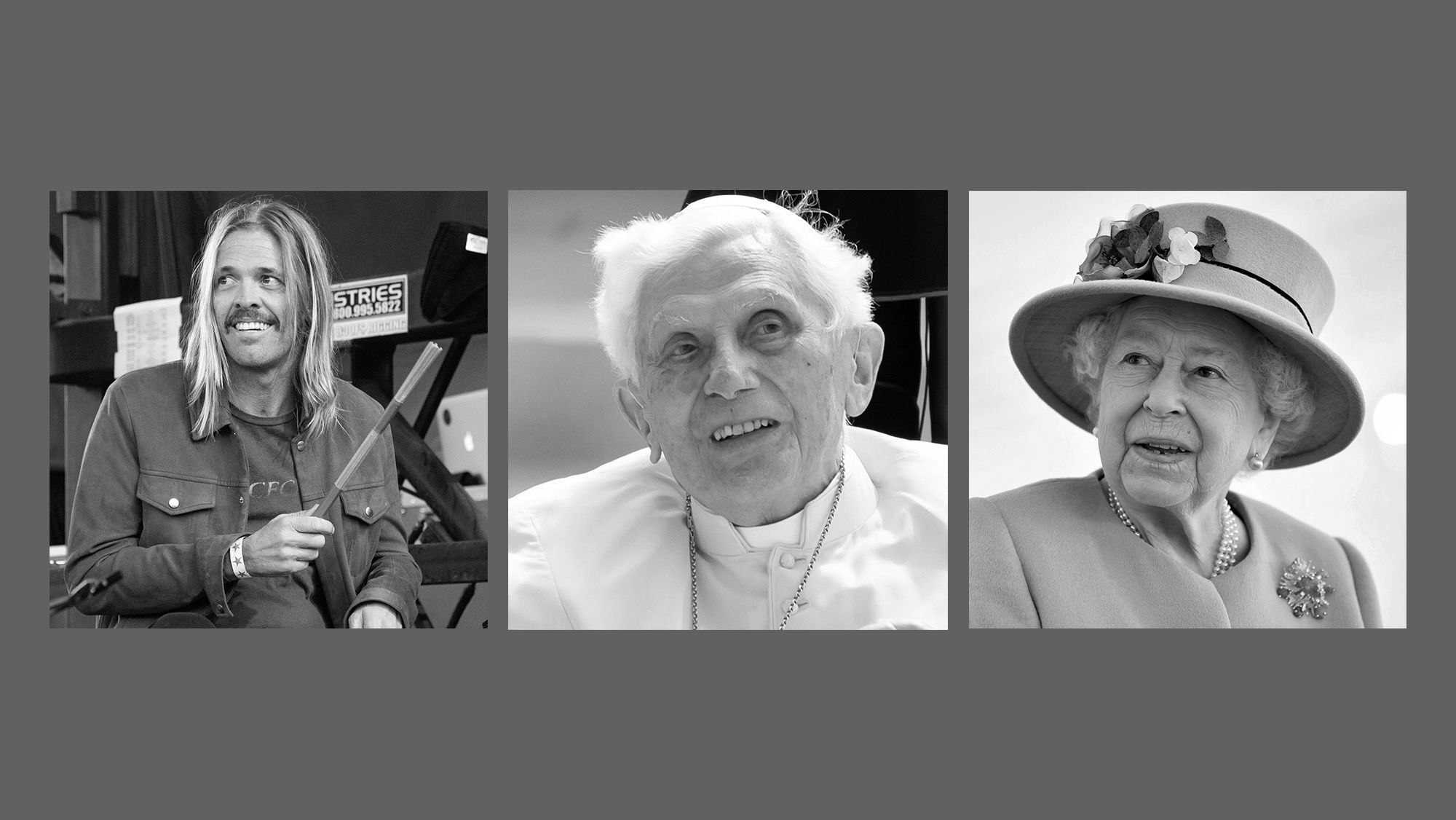 Taylor Hawkins, Papst Benedikt XVI., Queen Elizabeth II.