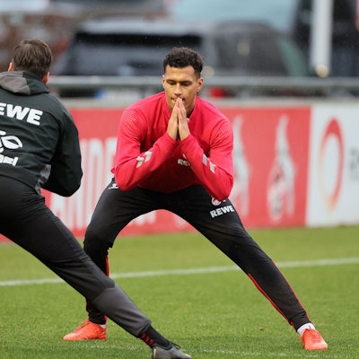 1. FC Köln, Individualtraining, Davie Selke (1. FC Köln), links: Max Weuthen (1. FC Köln) 02.01.2023, Bild: Herbert Bucco