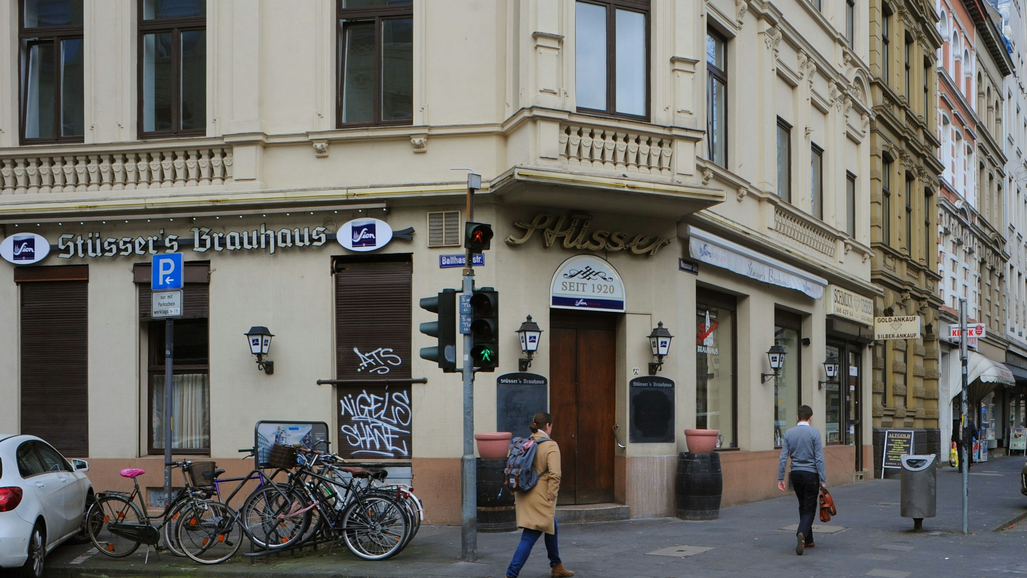 Das Brauhaus Stüsser im Agnesviertel von außen. (Archivbild)