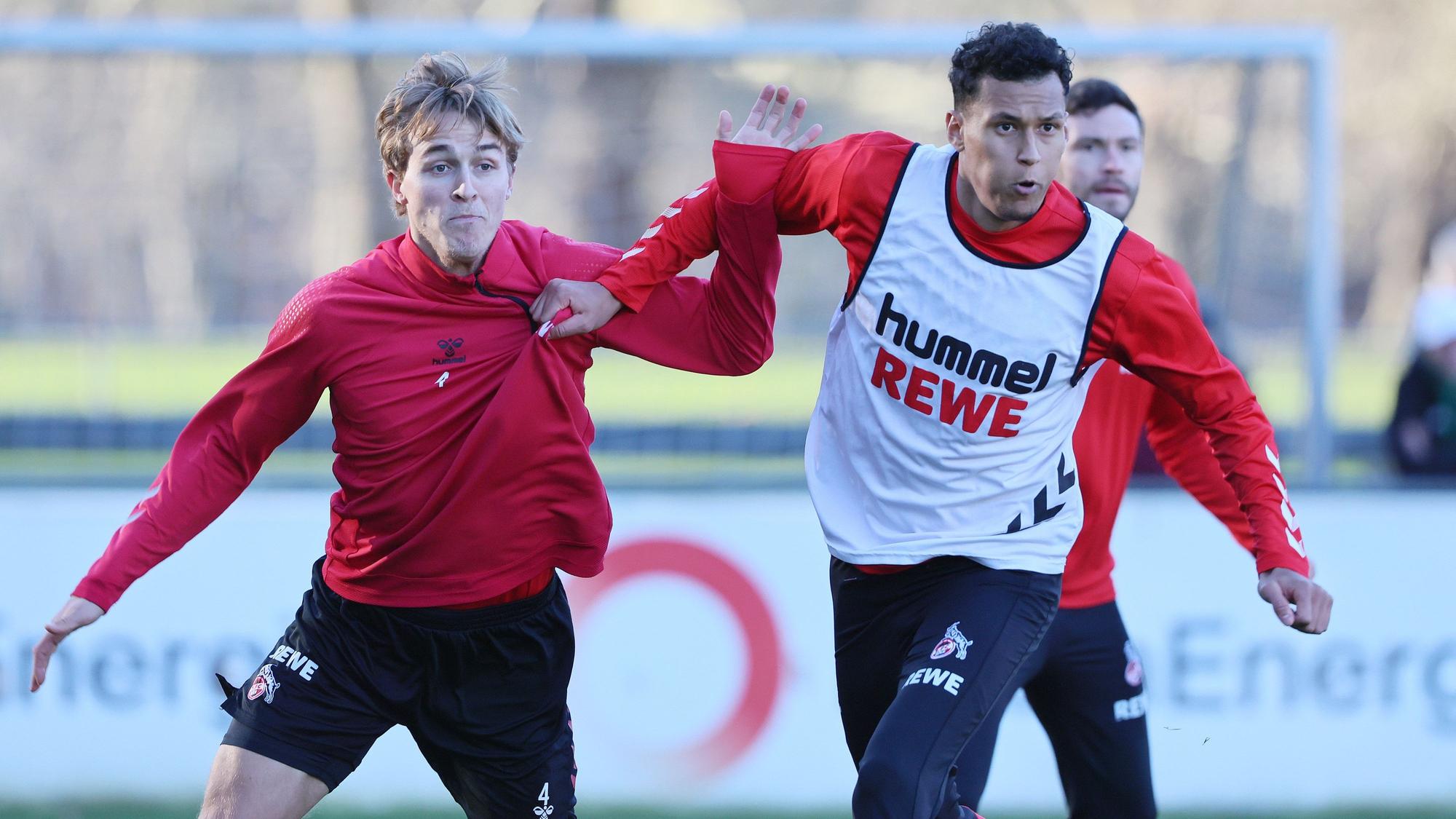 1. FC Köln, Training, von links:Timo Hübers, Davie Selke (1. FC Köln)