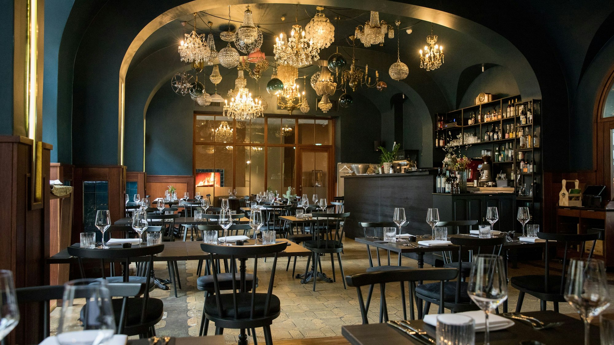 Innenansicht des Restaurants Augustin in Köln.