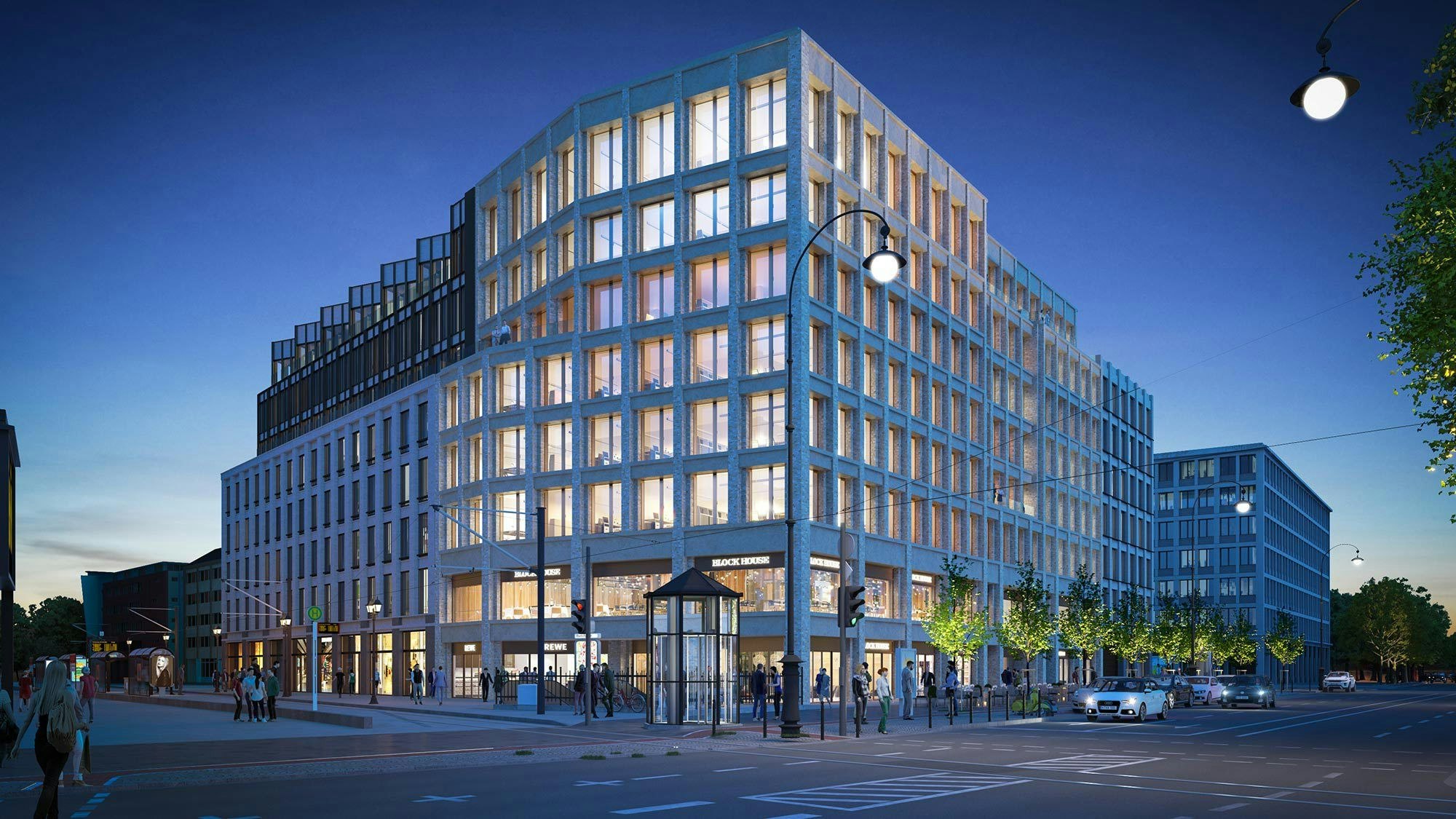 Diese Visualisierung zeigt das Haus am Rudolfplatz.