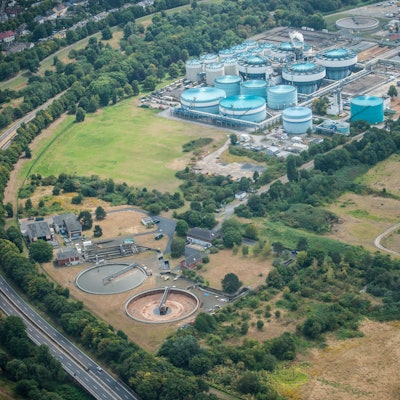 Klärwerk und Entsorgungszentrum in Bürrig aus der Luft