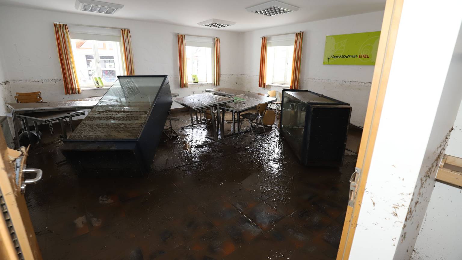 Das Nettersheimer Naturzentrum nach der Flut im Juli 2021.