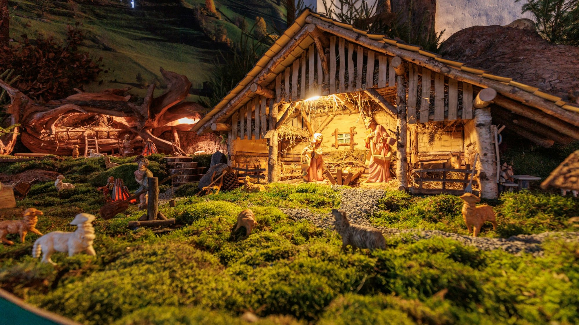 Krippe in der Kapelle St. Maria Königin in Steeg.