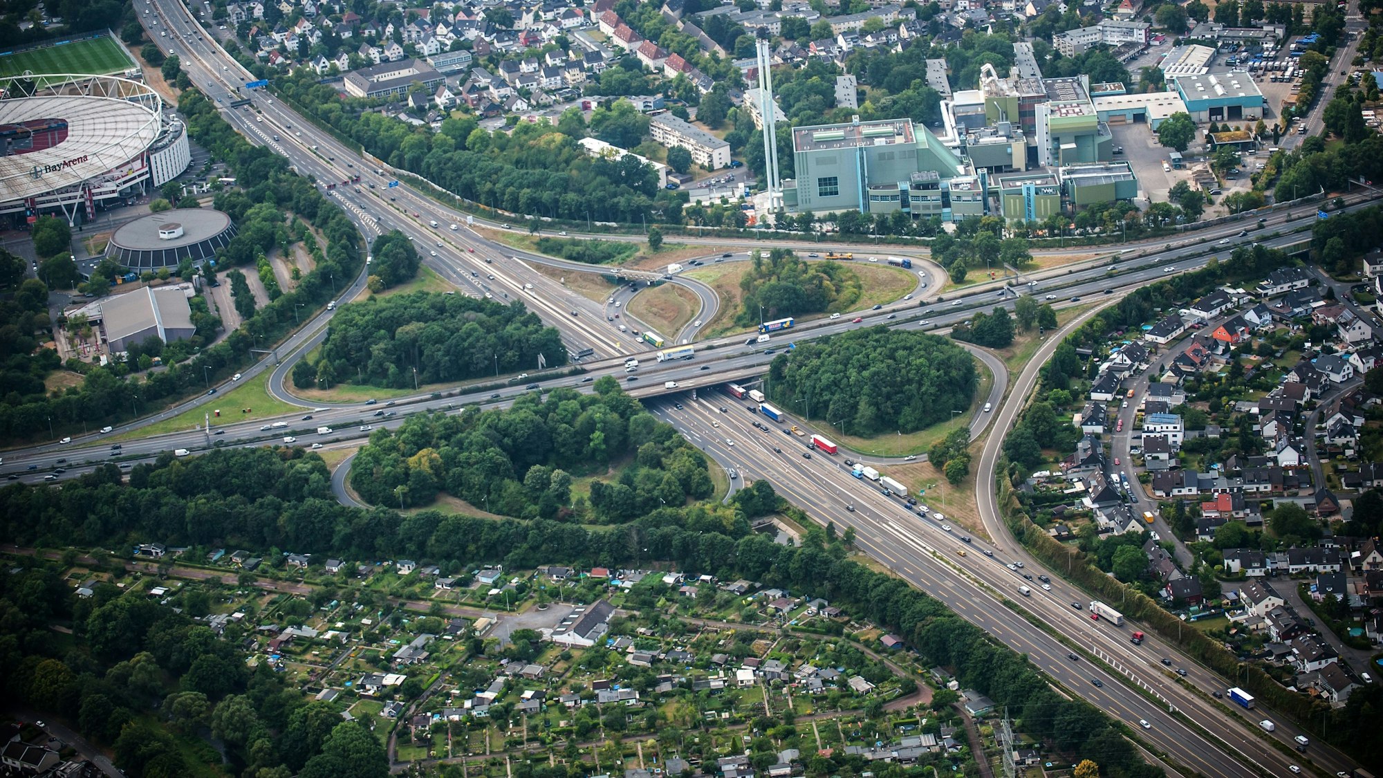 Das Autobahnkreuz Leverkusen (Archivbild)