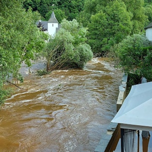 Das Hochwasser im Juli in der Gemeinde Dahlem.