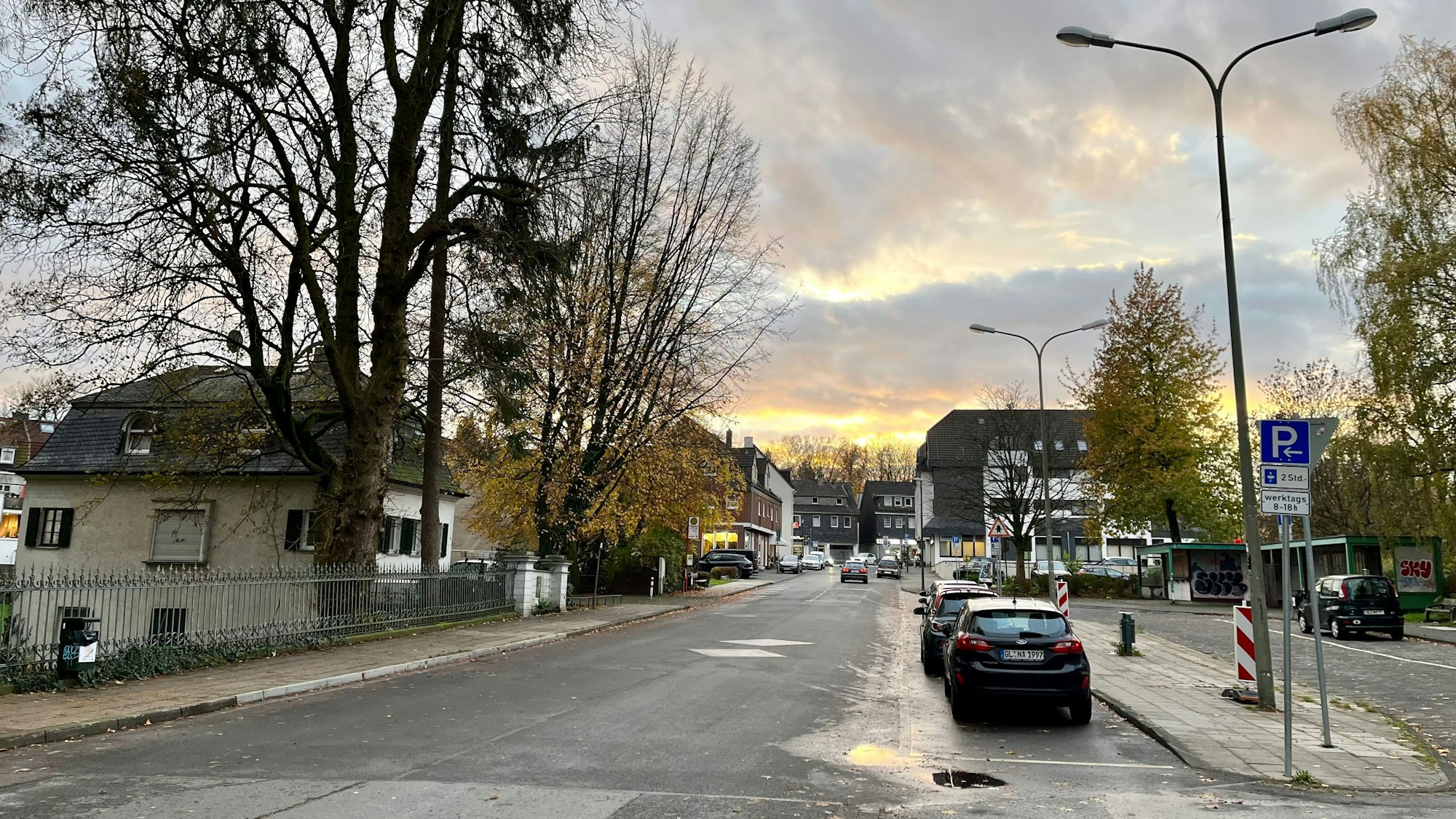 Ehemaliger Busbahnhof in der Montanusstraße in Burscheid.