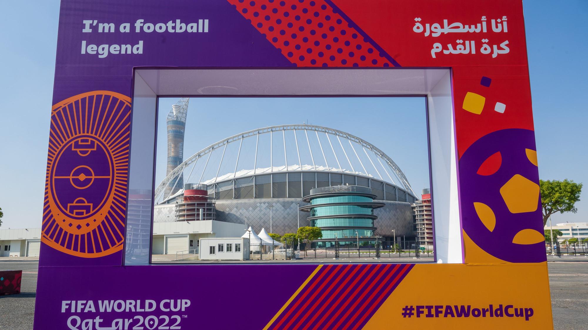 Das Khalifa Stadium ist in Doha (Katar) zu sehen.