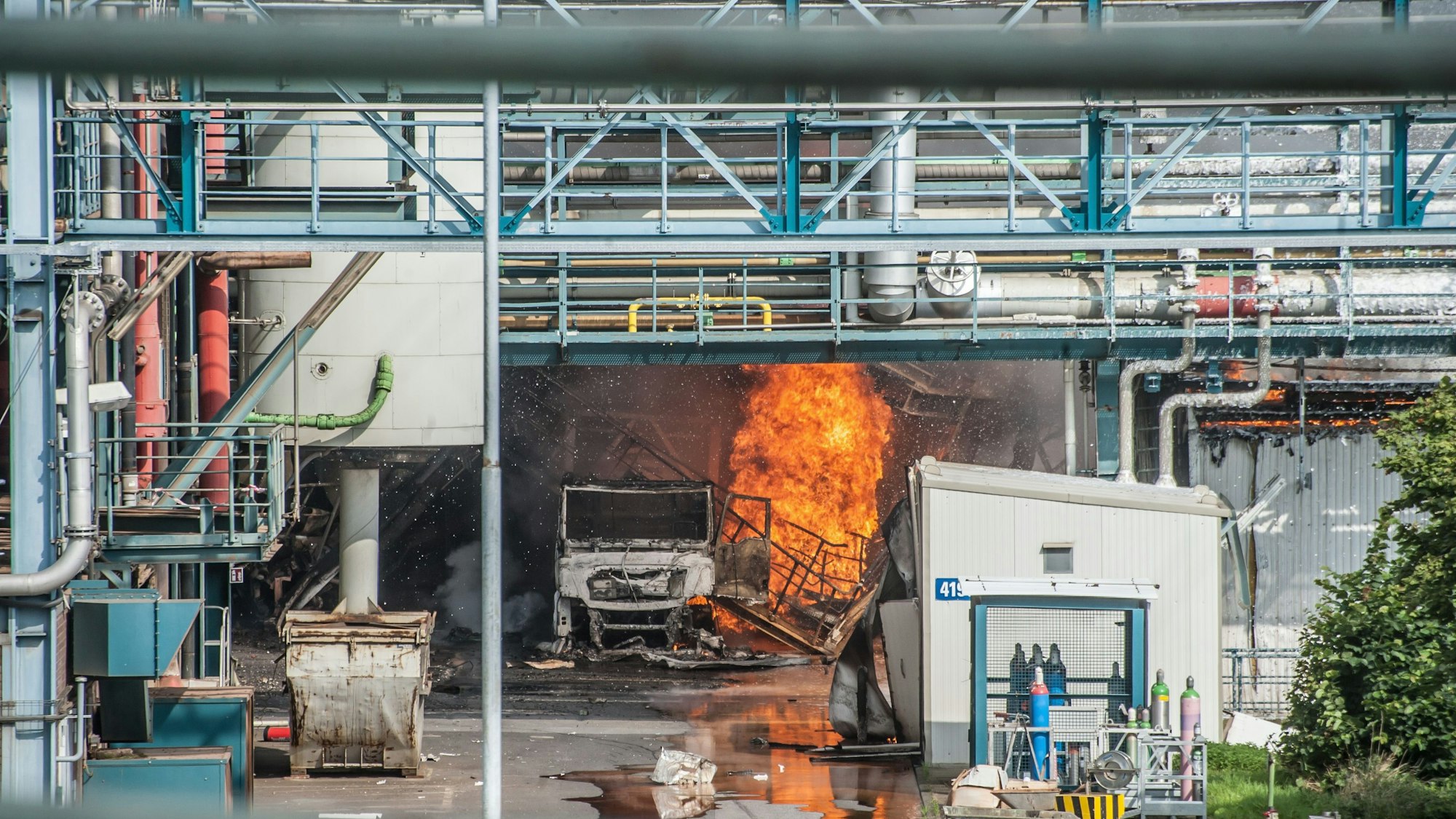Die Explosion in der Sondermüllverbrennung Leverkusen.
