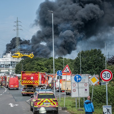 Explosion der Sondermüllverbrennung Leverkusen am 27. Juli 2021.