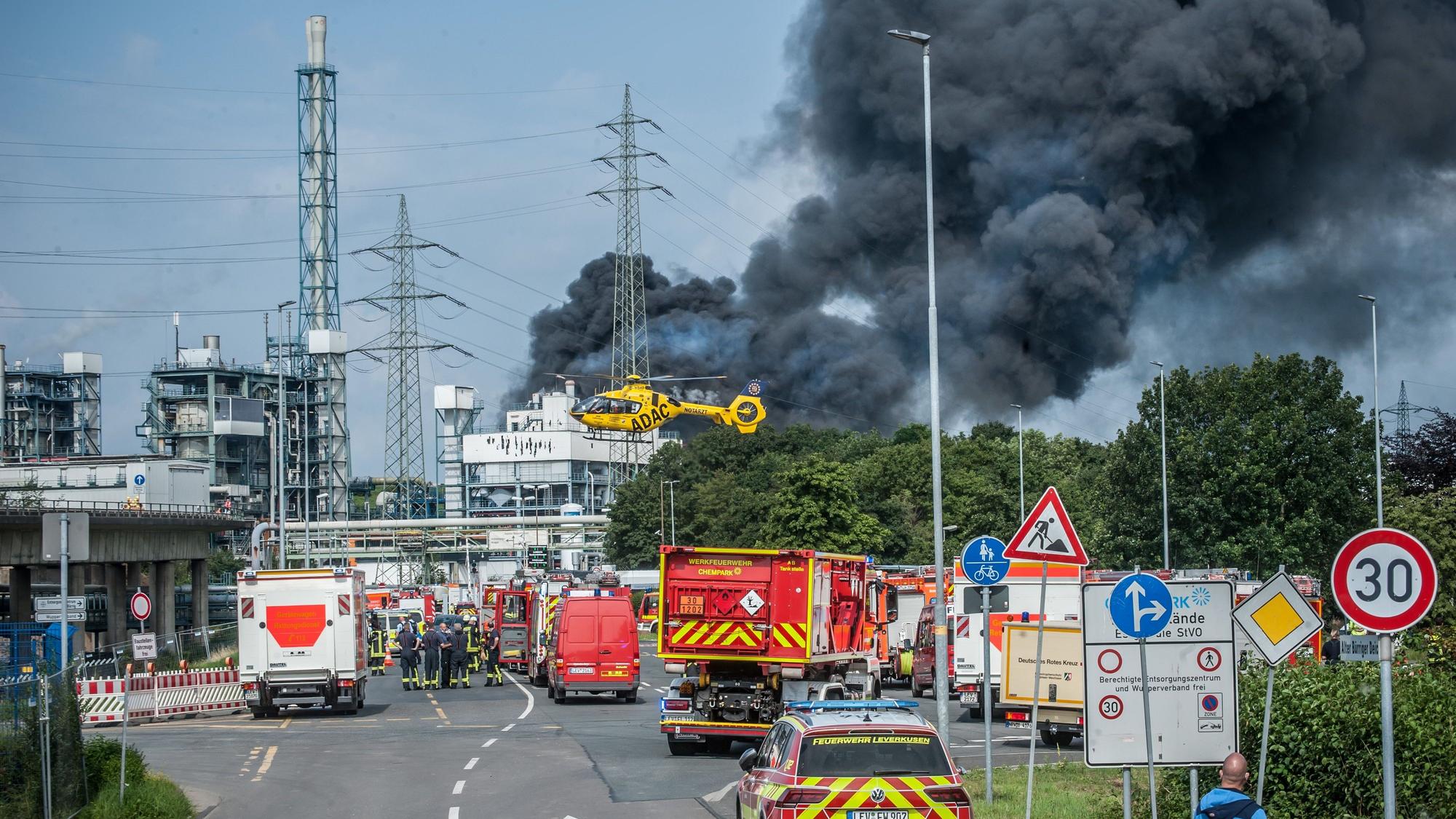 Explosion der Sondermüllverbrennung Leverkusen am 27. Juli 2021.