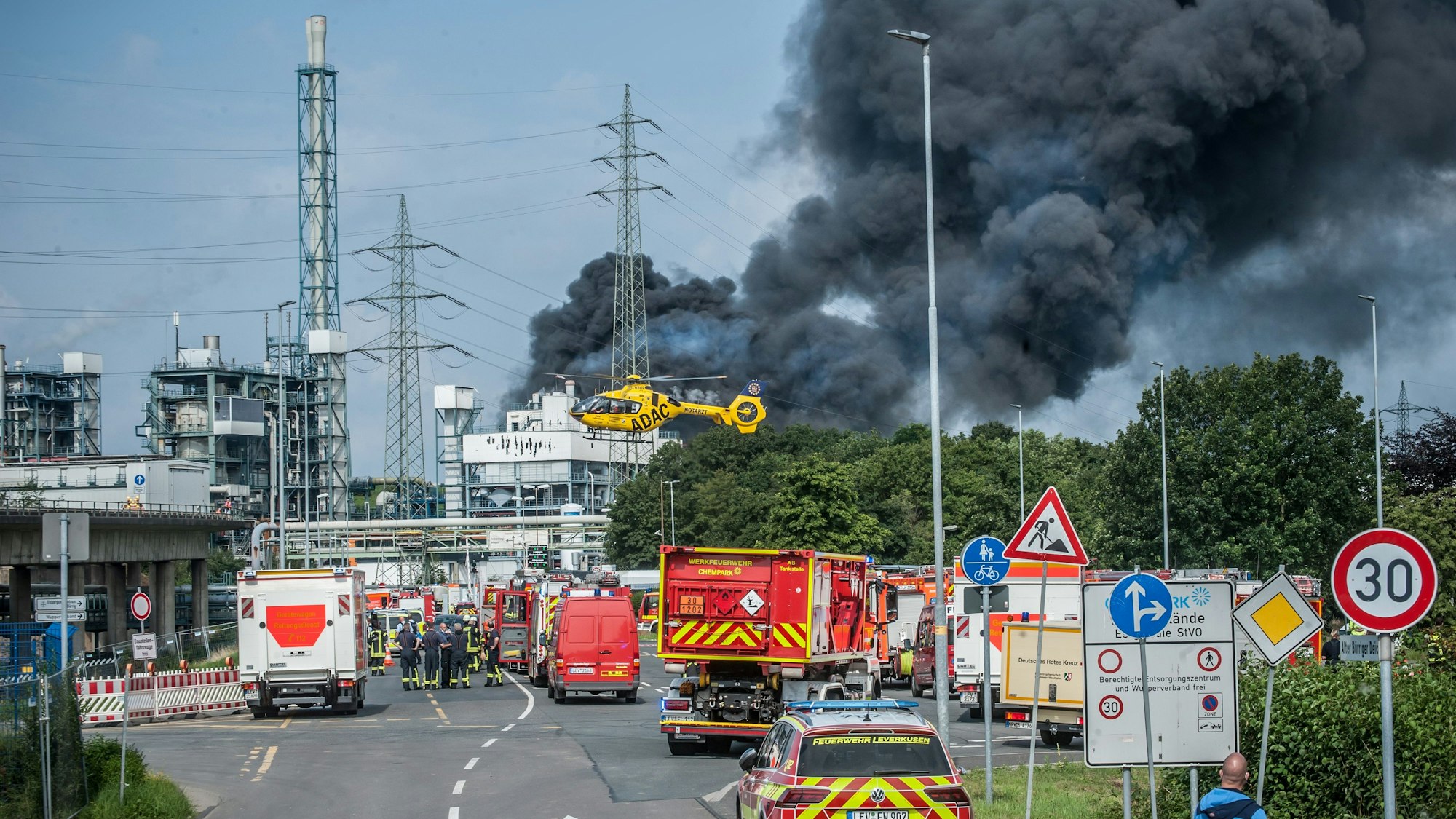 Explosion der Sondermüllverbrennung Leverkusen am 27. Juli 2021.