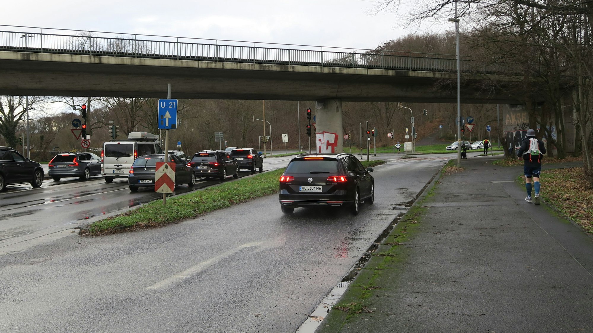 9.1.2023, Vingst, Ostheim: freilaufender Rechtsabbieger aus Süden kommend (wird entfernt) . Foto: Hermans