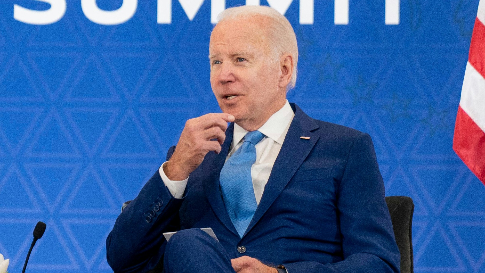 US-Präsident Joe Biden spricht bei einer Konferenz.
