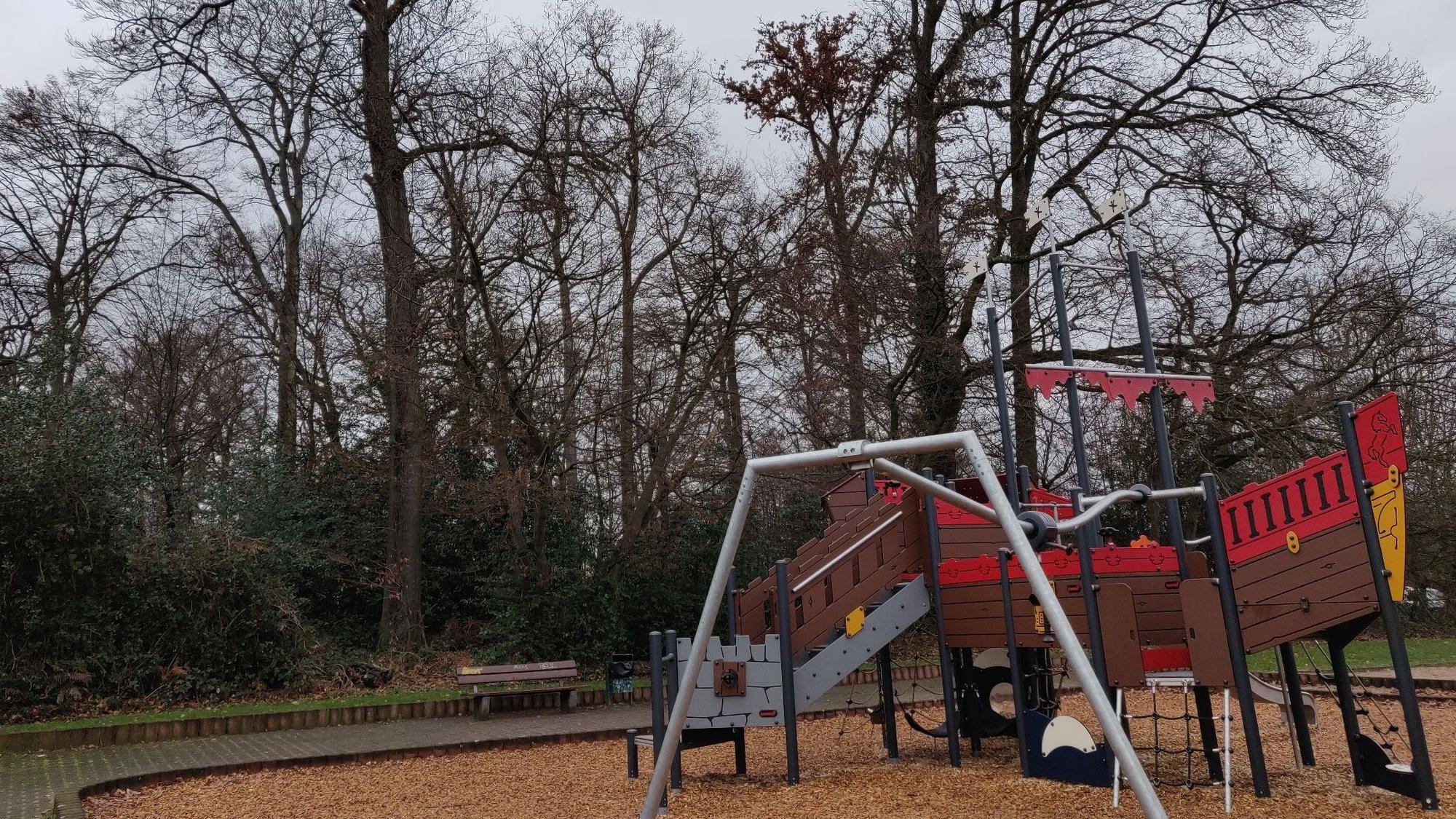 Das Wäldchen am Piratenspielpatz in Förstchen.